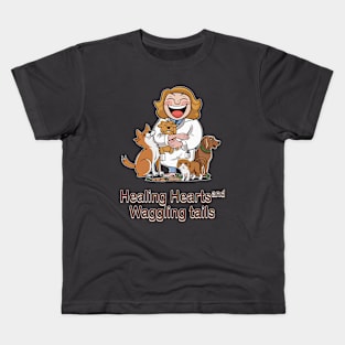 healing hurts and waggling tails Kids T-Shirt